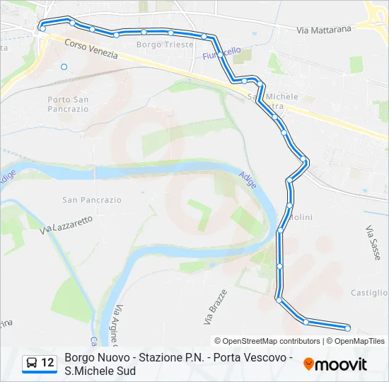 12 Bus Line Map