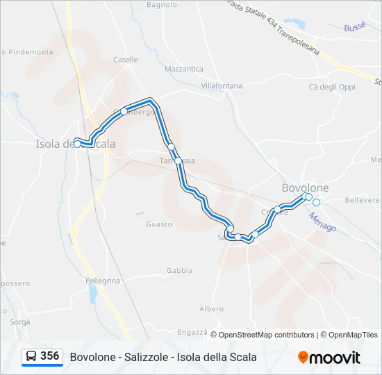 356 Bus Line Map
