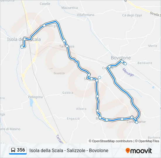 356 Bus Line Map