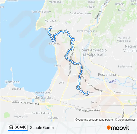 SC440 Bus Line Map