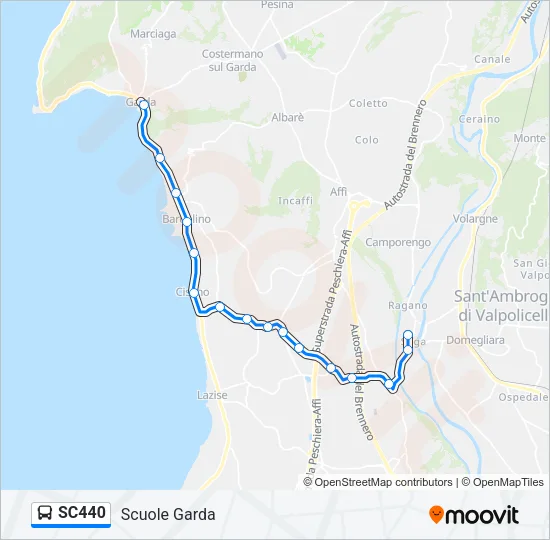 SC440 Bus Line Map