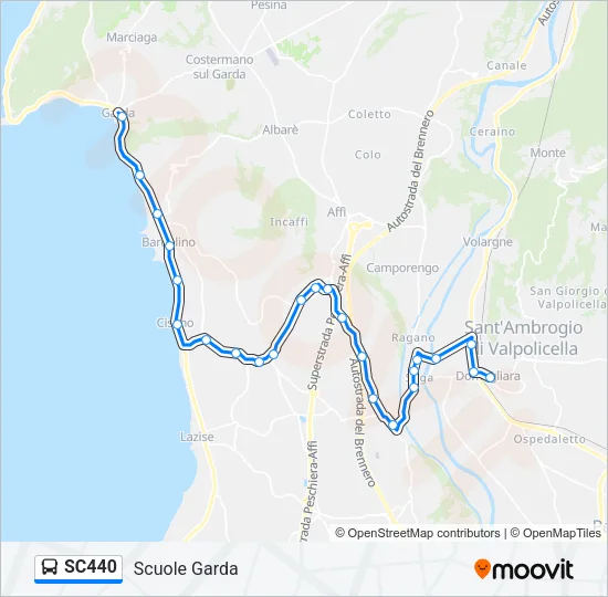 SC440 Bus Line Map