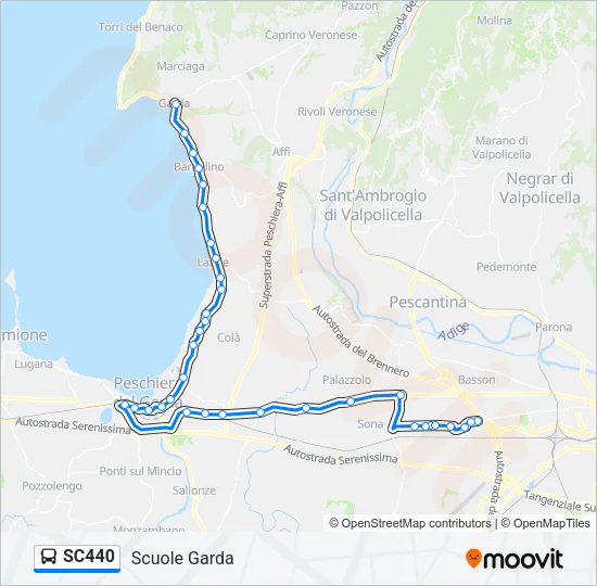 SC440 Bus Line Map