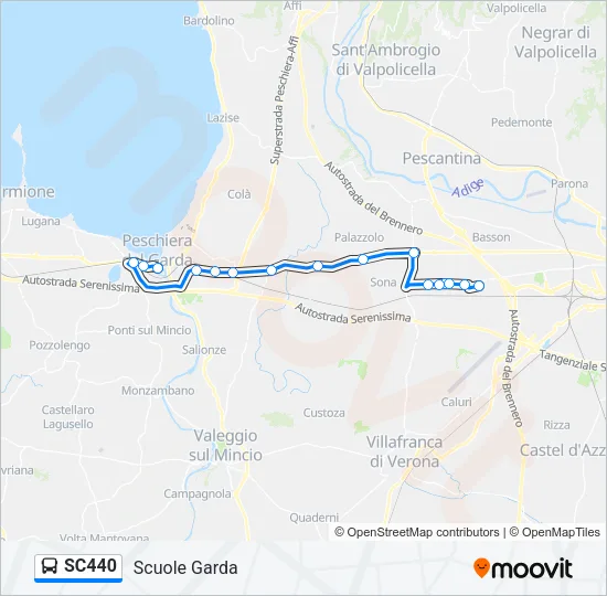 SC440 Bus Line Map