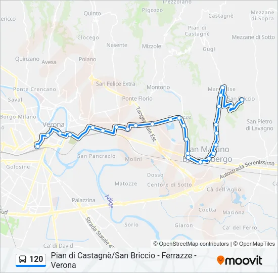 120 Bus Line Map
