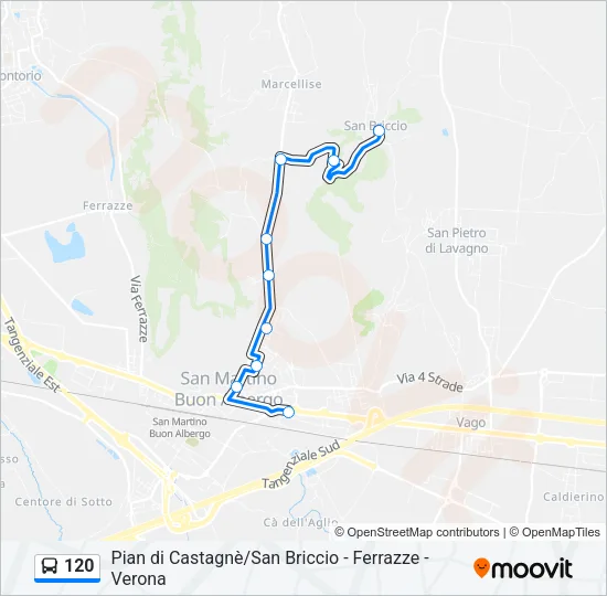 120 Bus Line Map