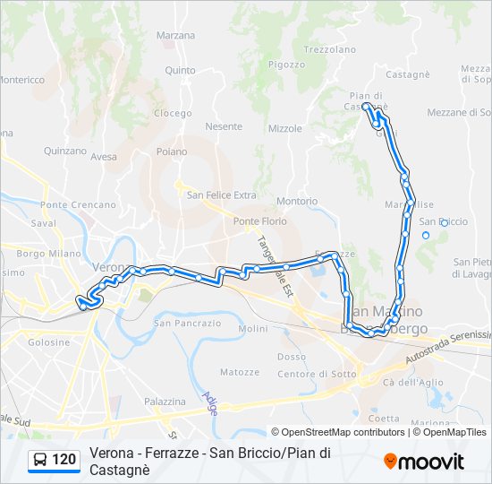 120 bus Line Map