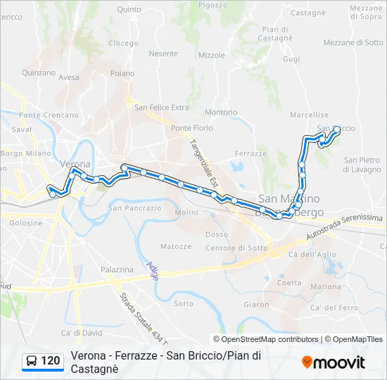 120 Bus Line Map