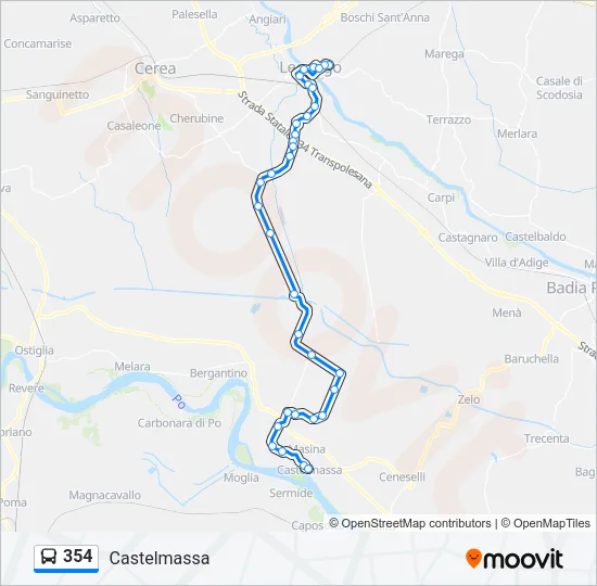 354 Bus Line Map