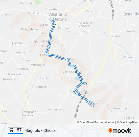 157 Bus Line Map