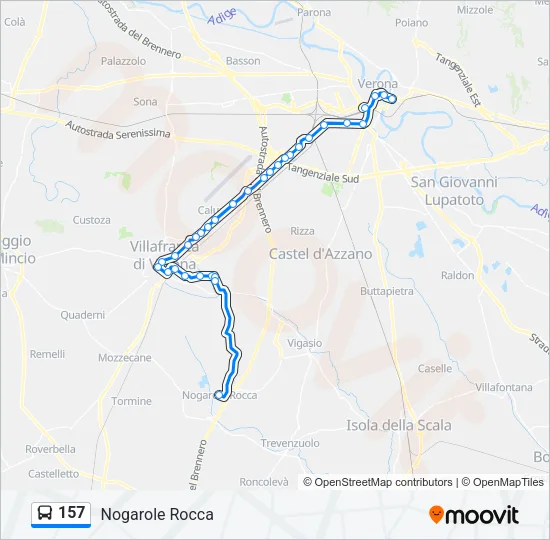 157 Bus Line Map