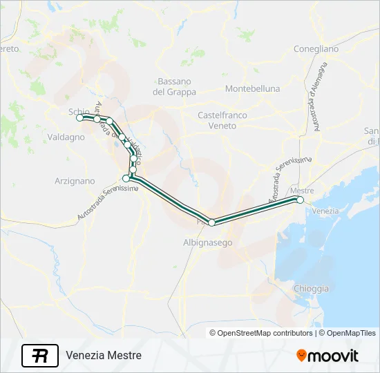 R Train Line Map