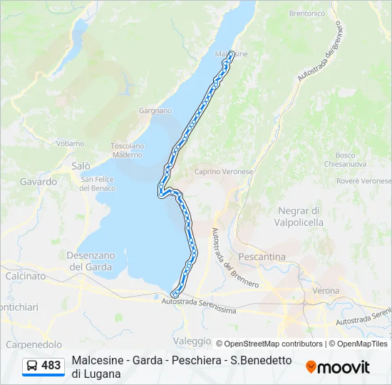 483 Bus Line Map