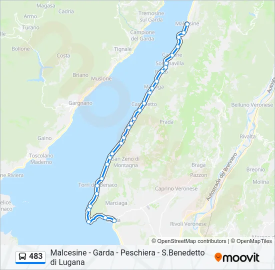 483 Bus Line Map