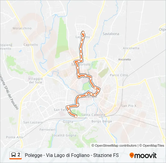 2 Bus Line Map