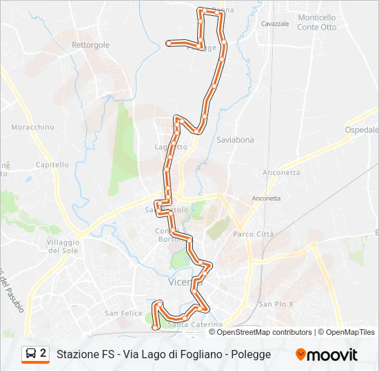 2 Bus Line Map