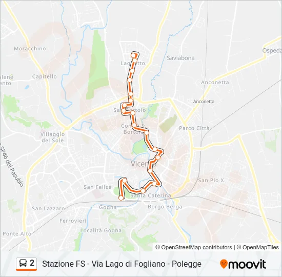 2 Bus Line Map