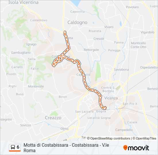 6 bus Line Map