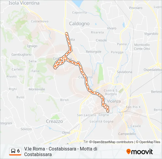 6 Bus Line Map