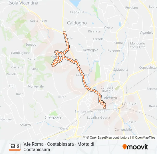 6 Bus Line Map