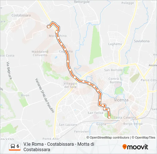 6 Bus Line Map