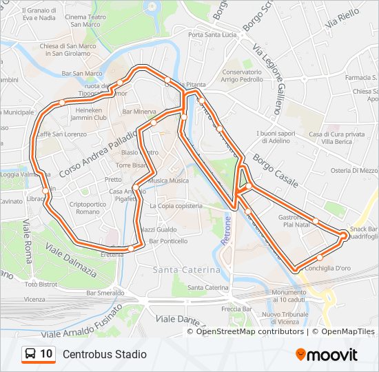 Cct Bus Schedule Route 10 10 Route: Schedules, Stops & Maps - Centrobus Stadio (Updated)