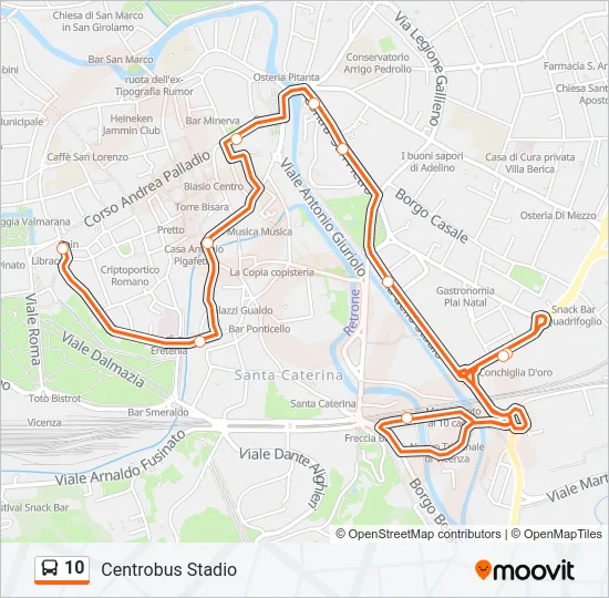 10 Bus Line Map