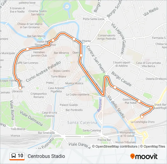 10 Bus Line Map
