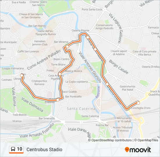 10 Bus Line Map