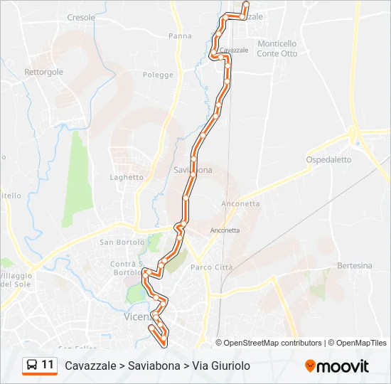 11 Bus Line Map