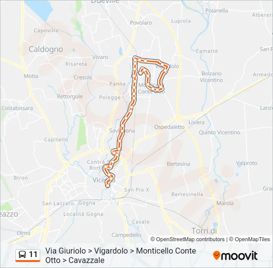 11 Bus Line Map