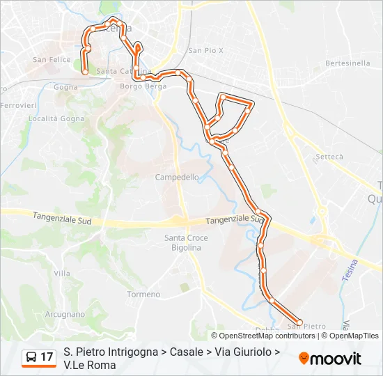 17 Bus Line Map