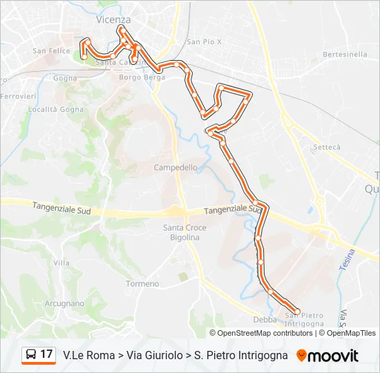 17 Bus Line Map