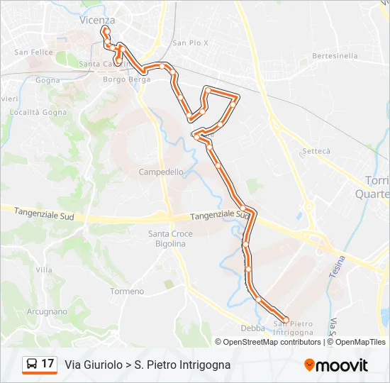 17 Bus Line Map