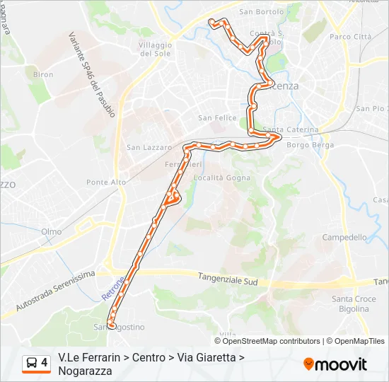 4 Bus Line Map