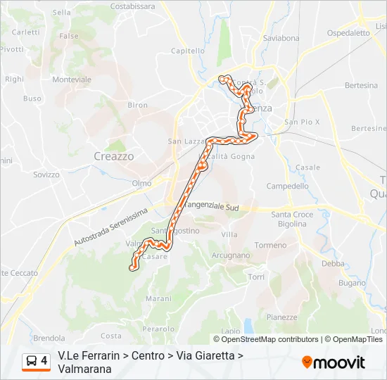 4 Bus Line Map