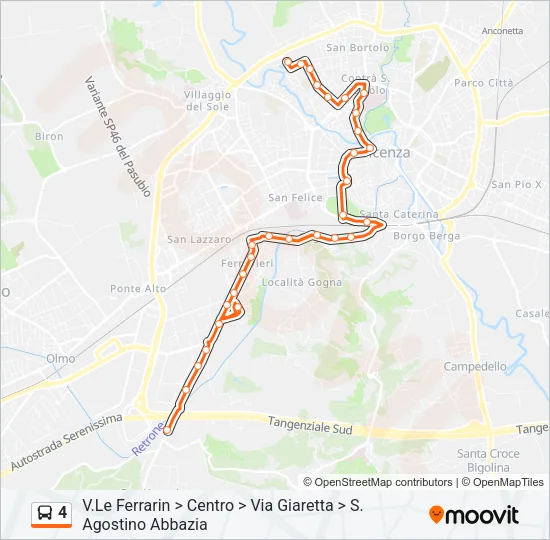 4 Bus Line Map