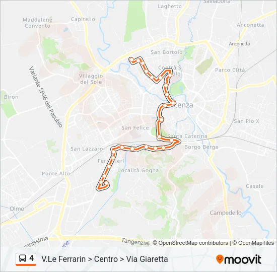 4 Bus Line Map