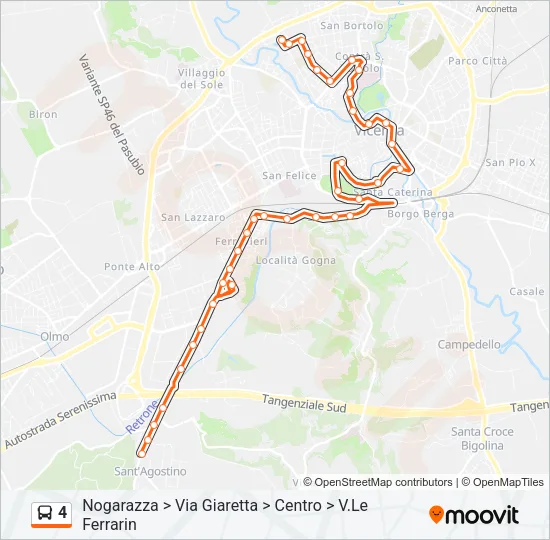 4 Bus Line Map