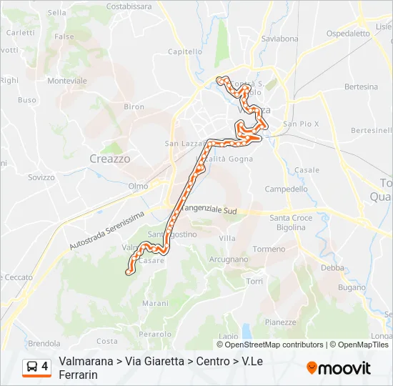 4 Bus Line Map