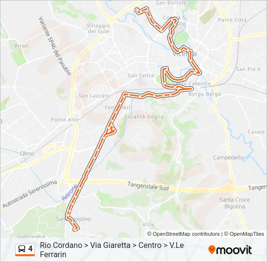 4 Bus Line Map