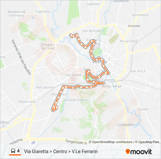4 Bus Line Map