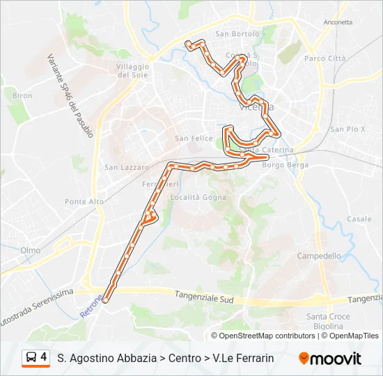 4 Bus Line Map