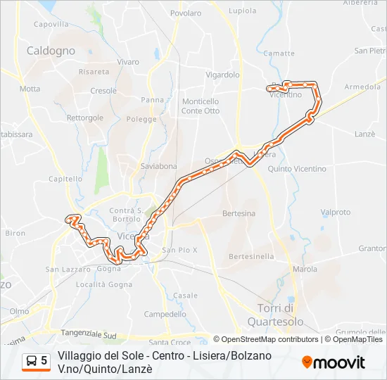 5 Bus Line Map