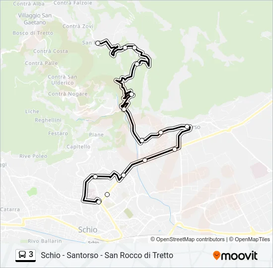 3 Bus Line Map