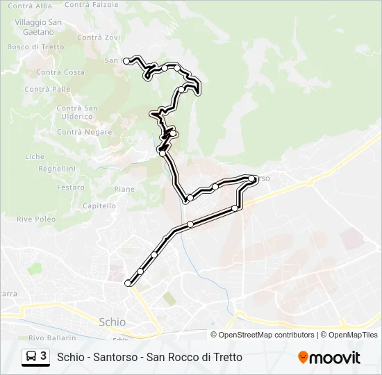 3 Bus Line Map