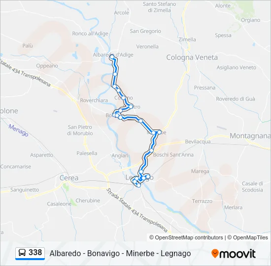 338 Bus Line Map