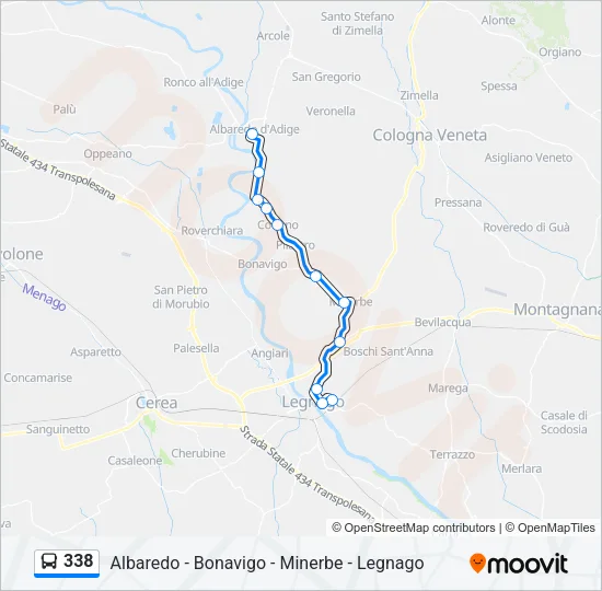 338 Bus Line Map