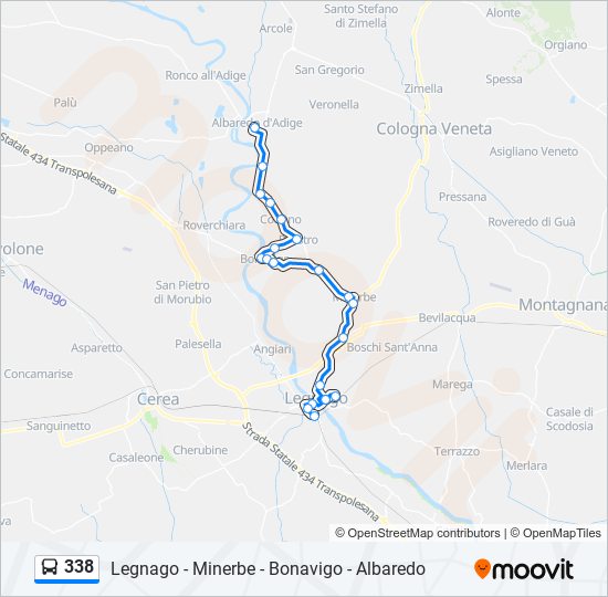 338 bus Line Map