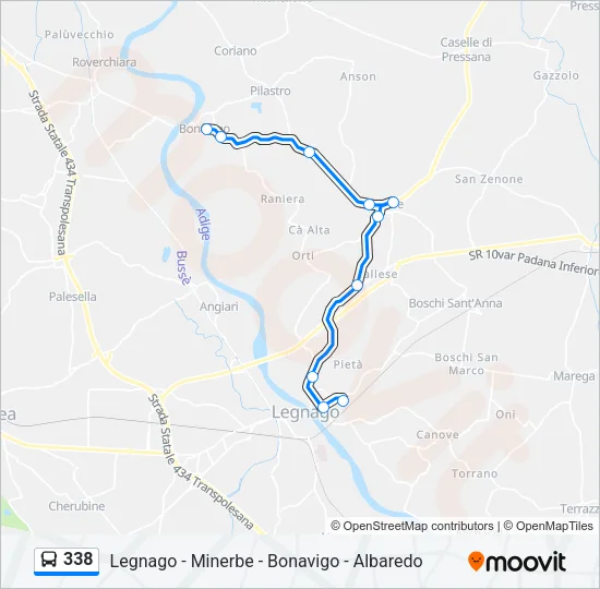 338 Bus Line Map